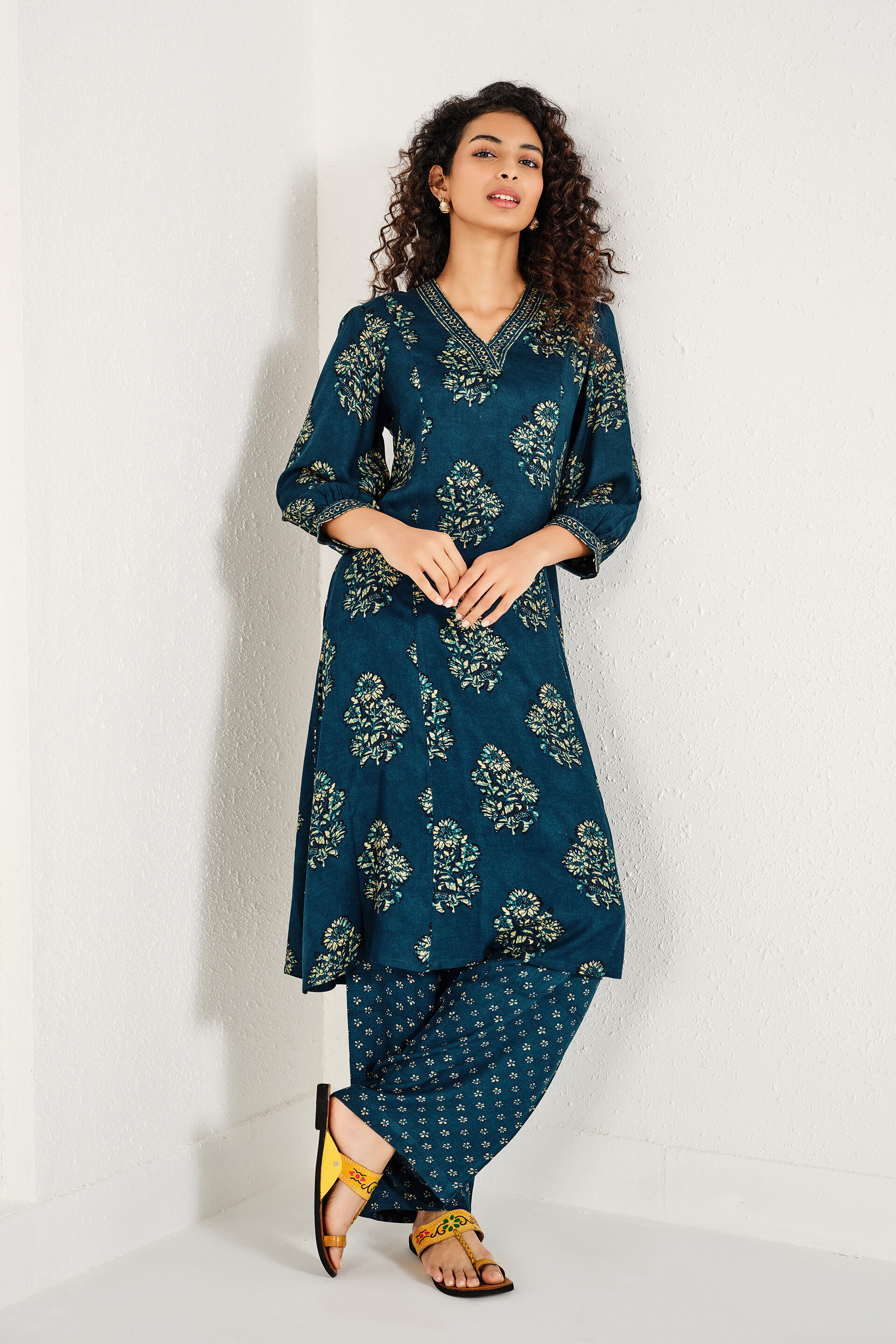 Ishana Indigo Kurta Set, Indigo, image 2